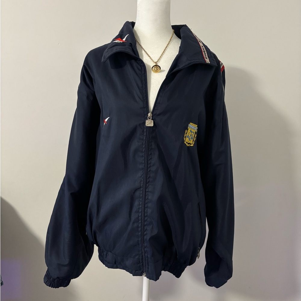Vintage Navy Blue Reebok Zip-Up Windbreaker